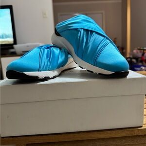 Casadei Vibrant Blue Satin Sneakers